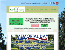 Tablet Screenshot of colinaparkgolf.com